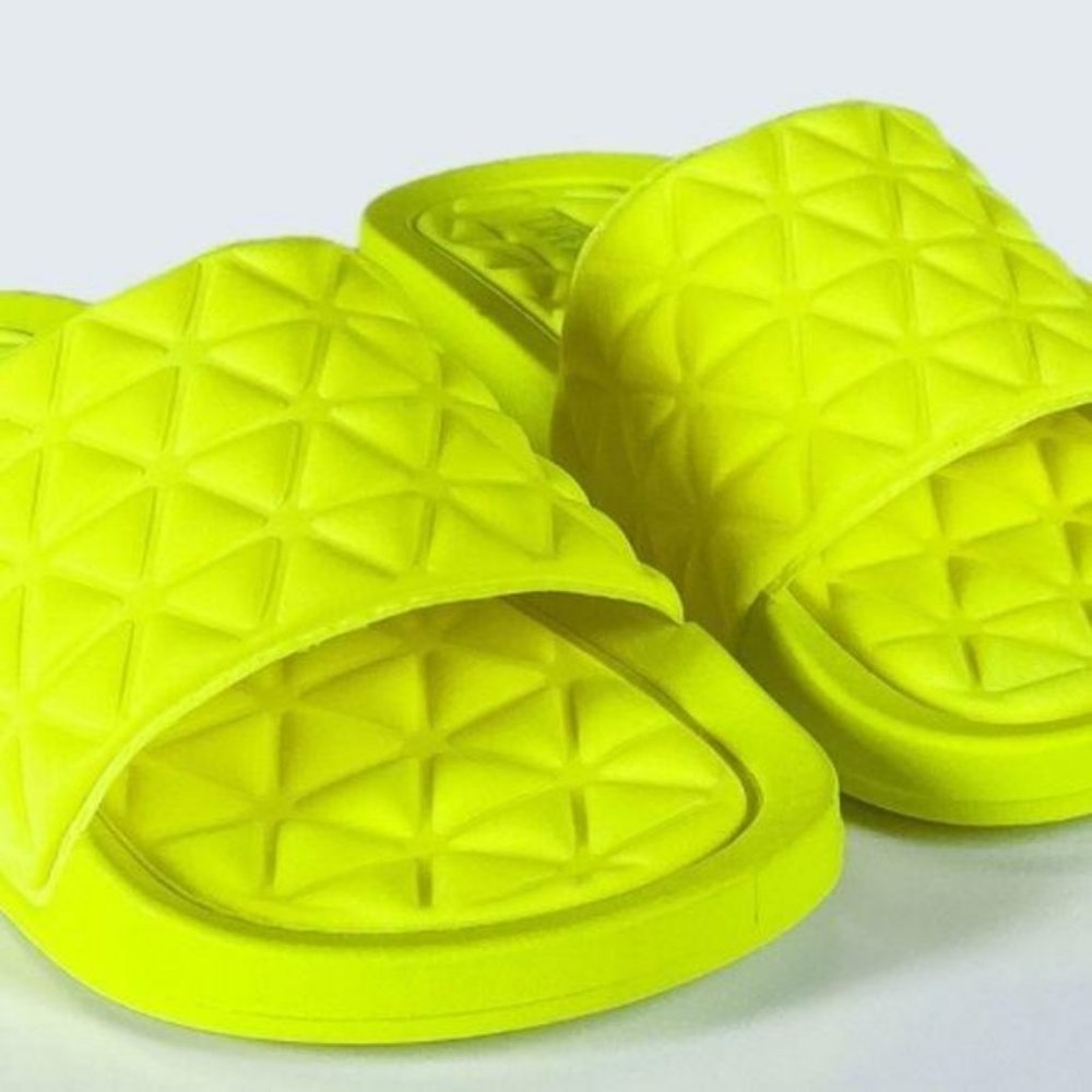 Neon Yellow Neoprene Slides - Picture 5 of 7